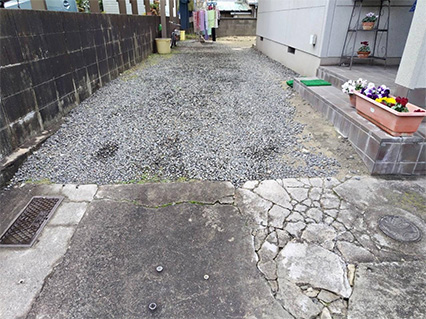 福山市引野町Y様「駐車場の土間打ち工事」のBefore画像