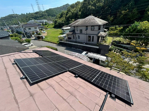 笠岡市　K様　住宅用太陽光発電システムの設置工事「After」