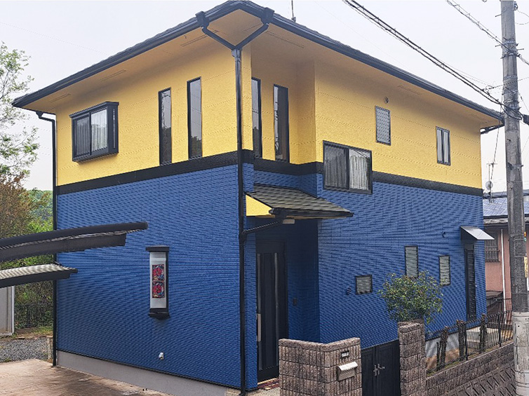 福山市坪生町 O様邸 外壁の防水塗装工事「after」